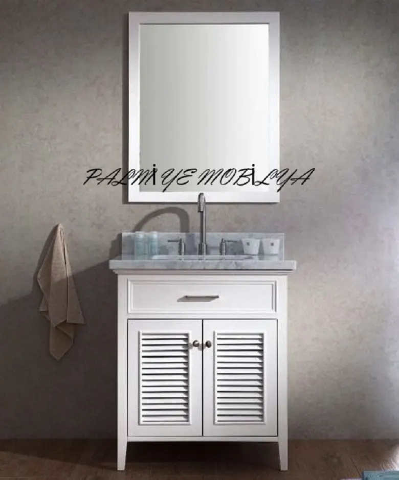 Ahşap banyo dolapları eskitme masif banyo dolapları 4 1 1